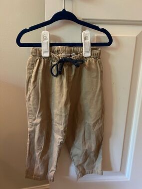 Oso & Me Bowie Pants Casual Elastic-Waist Khaki Bottoms with Drawstring